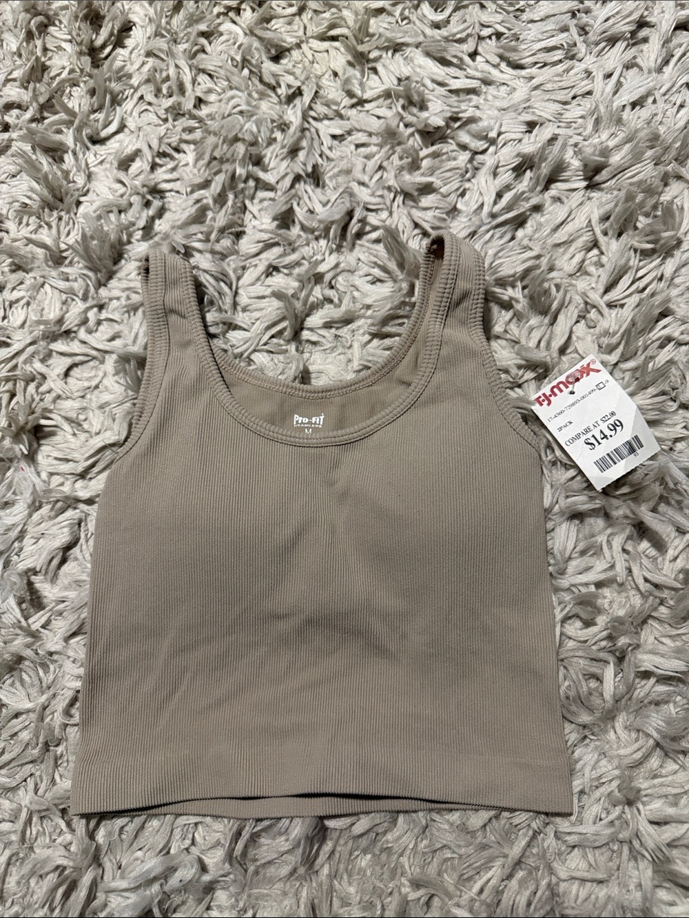 Women's Ribbed Tank Top in Taupe